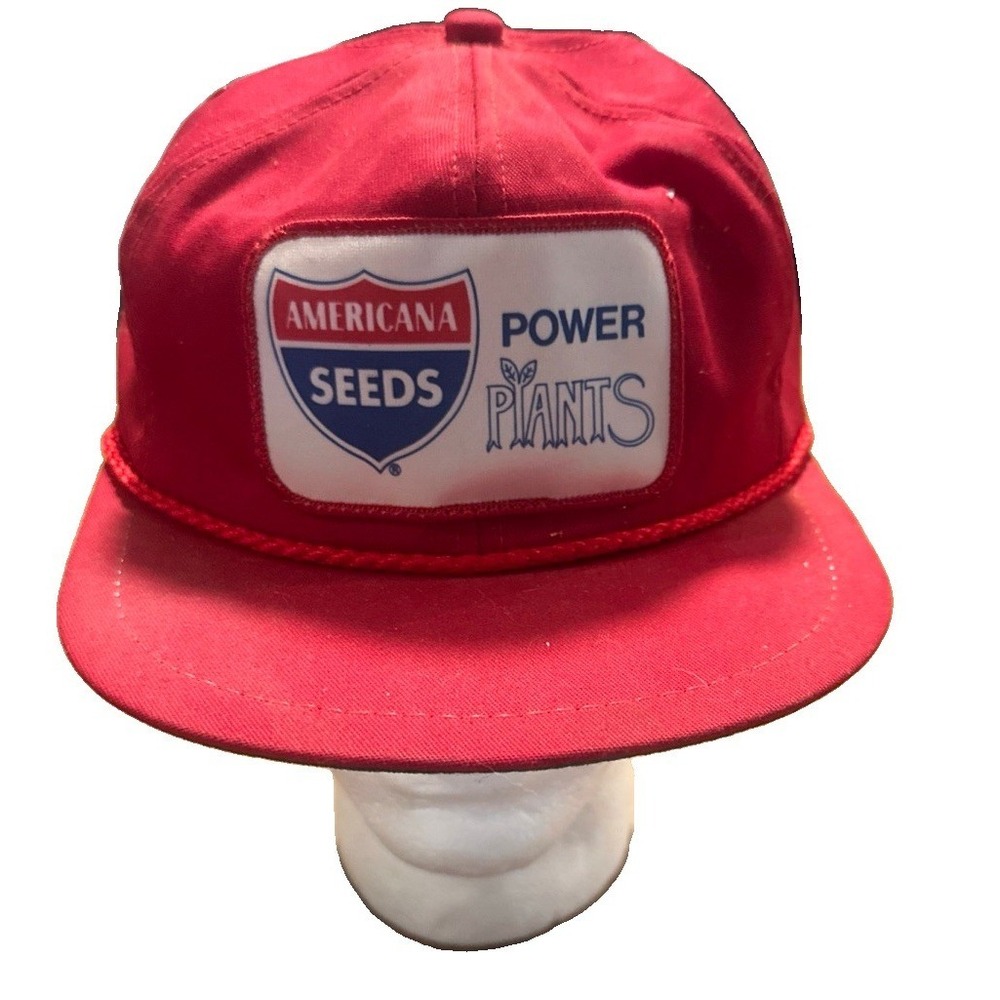 Vintage Americana Seeds Farmers Hat Patch Power Plants American Farmer K-Brand